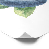 Poster Blueberry 1ère fête d'anniversaire | Berry First (Coin)