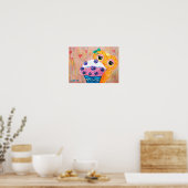 Poster Blueberry Cupcake Love (Cuisine)