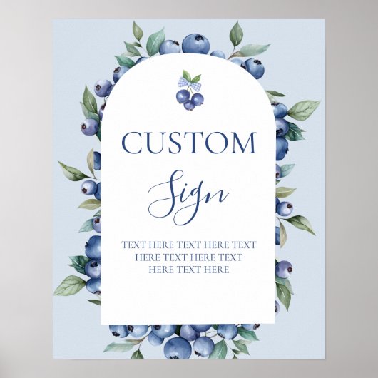 Poster Blueberry Customized sign (Devant)