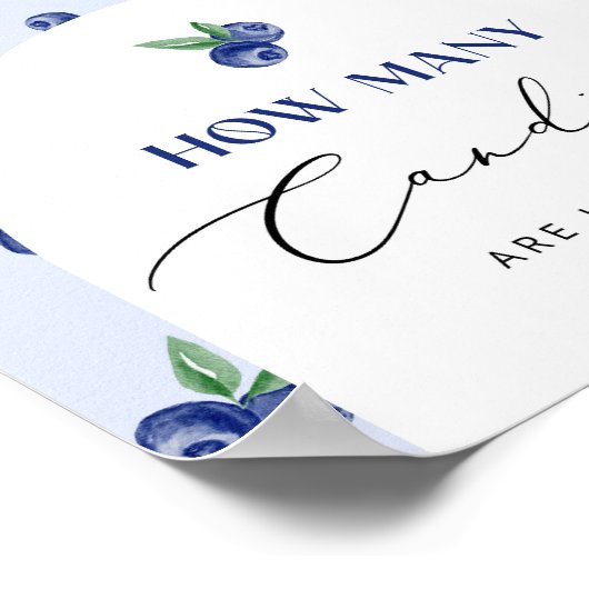 Poster Blueberry doux Devinez combien de bonbons (Coin)