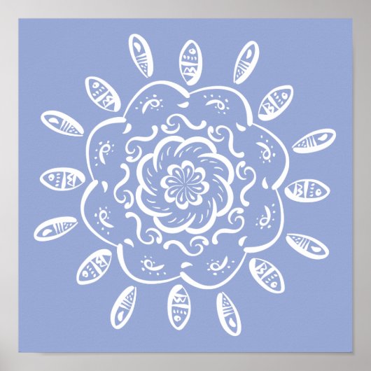 Poster Blueberry Mandala (Devant)