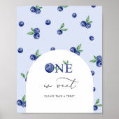 Poster Blueberry one est doux prendre un plaisir annivers (Devant)