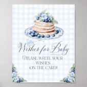 Poster Blueberry Pancake Baby Brunch Baby shower Garçon (Devant)