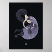 Poster BLUEBERRY SEAHORSE par Alexandra Dikaia (Devant)