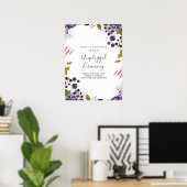 Poster Blueberry | Signe de cérémonie Mariage débranché (Bureau à domicile)