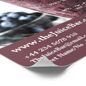 Poster Blueberry Smoothie, barre de jus Publicité (Coin)