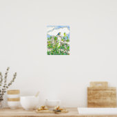 Poster Bluebird Brambles Ciel bleu (Cuisine)