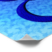 Poster Bluebird Elegant Monogram Initiale E (Coin)