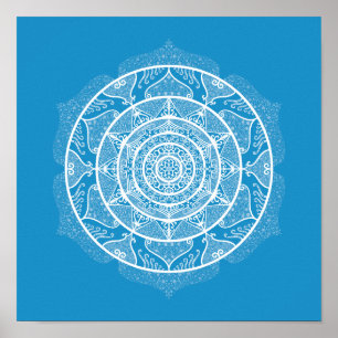 Poster Bluebird Mandala