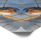 Poster Bluebird Nature Kaleidoscope Abstrait Art (Coin)