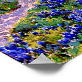 Poster Bluebonnets à Twilight au nord de San Antonio, (Coin)