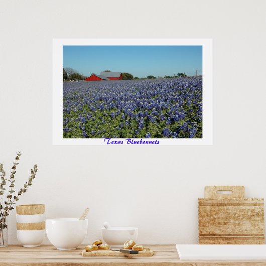 Poster Bluebonnets du Texas (Cuisine)