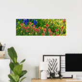 Poster Bluebonnets et pinceau indien - Panaoramic (Bureau à domicile)