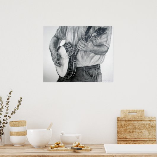 Poster Bluegrass Banjo (Cuisine)
