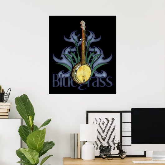 Poster Bluegrass Banjo Design (Bureau à domicile)