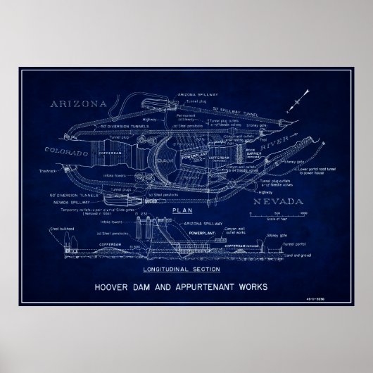 POSTER BLUEPRINT DE BARRE DE BARRE DE HAUT DE GAMME 1935 (Devant)