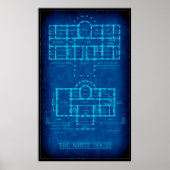 Poster BLUEPRINT de la maison blanche (Devant)