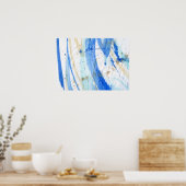 Poster Blues 001 Aquarelle Abstraite Papier texturé (Cuisine)