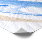 Poster Blues 003 Aquarelle Abstraite Papier texturé (Coin)