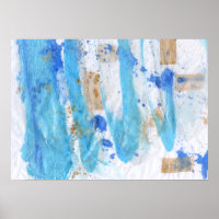 Blues 028 Aquarelle Abstraite Papier texturé