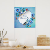 Poster Blues de Cornflower en Aquarelle Faveurs (Cuisine)