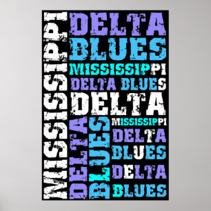 POSTER BLUES DELTA MISSISSIPPI