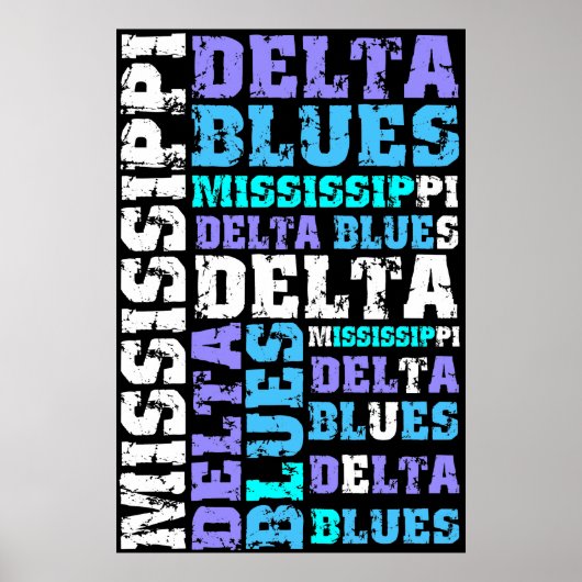 POSTER BLUES DELTA MISSISSIPPI (Devant)