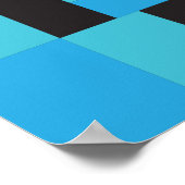 Poster Blues et noir Art Abstrait Design géométrique (Coin)