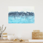 Poster Blues stratifiés peinture Abstraite (Cuisine)