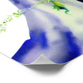 Poster Blues Vibrant, Bouquet en cascade nuptiale 2, (Coin)