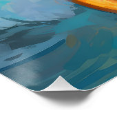 Poster Bluetick Coonhound Beach Plage Plage de surf Peint (Coin)