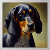 Poster Bluetick Coonhound Dog (Devant)
