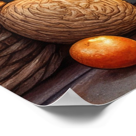 Poster Bluetick Coonhound Fireplace with Christmas Lights (Coin)