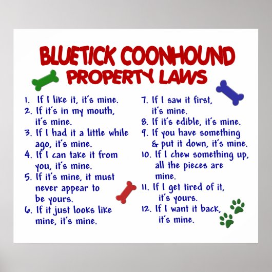 POSTER BLUETICK COONHOUND PL2 (Devant)