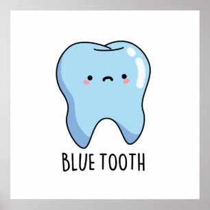 Poster Bluetooth Funny Technique Bleu Douille