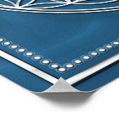 Poster Blume des Lebens - Fleur de vie - Silber (Coin)