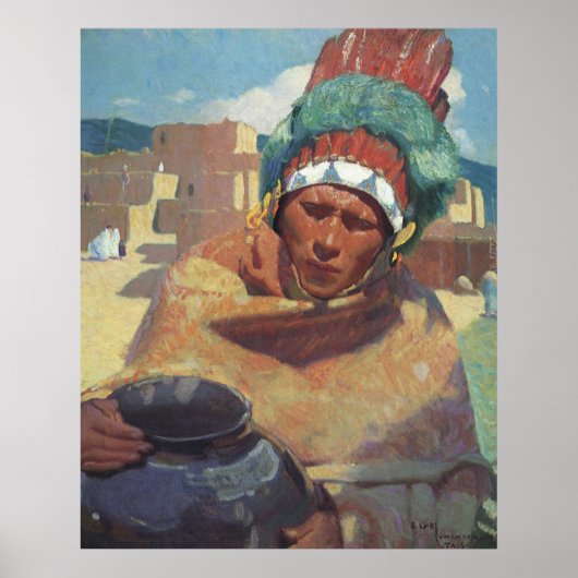 Poster Blumenschein, Taos Portrait amérindien (Devant)