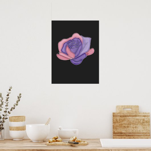Poster Blush and Bloom Rose (Cuisine)