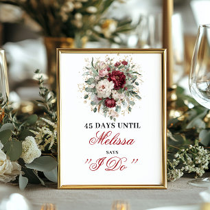 Poster Blush Artistique Burgundy Dais Jusqu'à Ce Que Je F