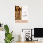 Poster Blush Birthday Party Photo Welcome (Bureau à domicile)