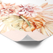 Poster Blush Boho Desert Baby shower Girl Panneau de bien (Coin)