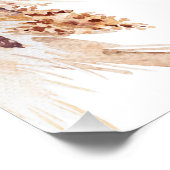 Poster Blush Boho Pampas Grass Sweet 16 Anniversaire Bien (Coin)