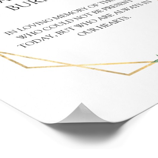 Poster Blush Floral Blanc Mariage Cette bougie Brûle (Coin)