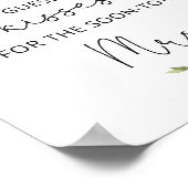 Poster Blush floral combien de baisers nuptiale douche je (Coin)