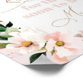 Poster Blush floral combien de baisers nuptiale douche je (Coin)