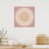 Poster Blush Gold Mandala (Cuisine)