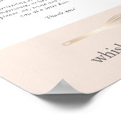 Poster Blush & Gold Whisk | Bienvenue à la sécurité des v (Coin)
