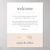 Poster Blush & Gold Whisk | Bienvenue à la sécurité des v (Devant)