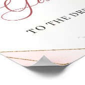 Poster Blush or floral Dites Oui à l'enseigne de jeu de r (Coin)