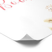 Poster Blush Pink Boho Giraffe Baby shower livre d'hôte (Coin)